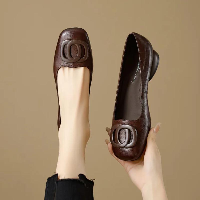 Shoes Women Pumps - French Style Women Shoes Pumps Leather