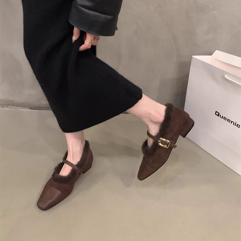 Women'S Shoes Casual Sneakers - Loafers Fur Shoes Woman Comfortable And