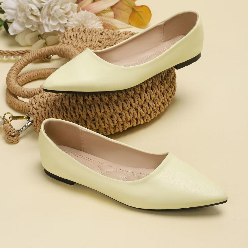 Pointed Toe Flat - Fashion Summer Solid Color Flat Sandals