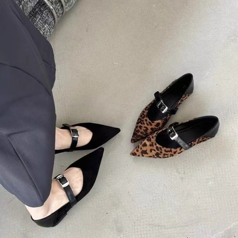 Pointed Toe Flat - Women Pointed Toe Flats, Leopard Print