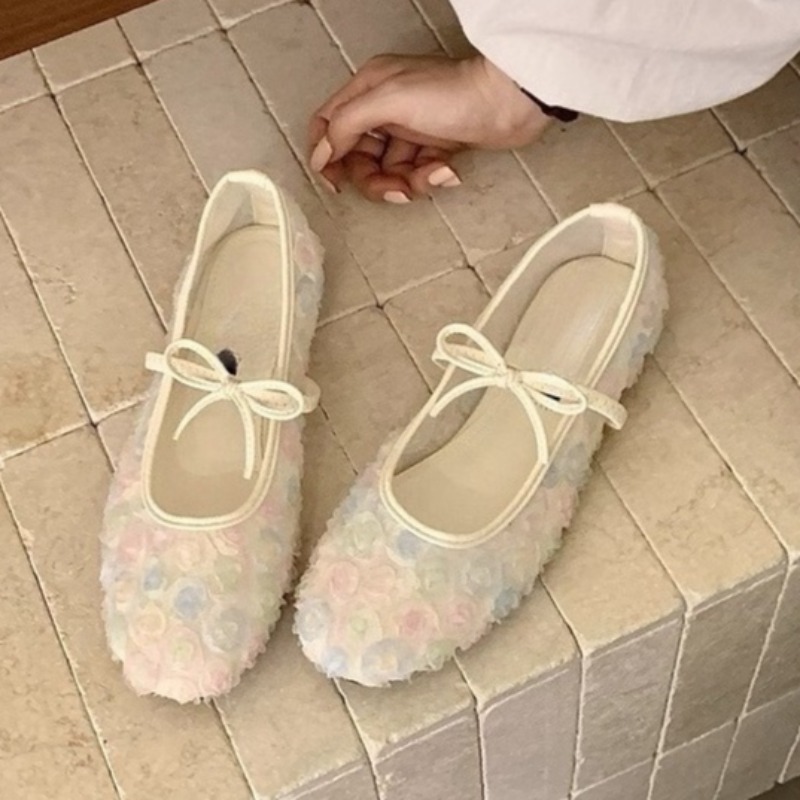 Shoes Women Pumps - Gentle New Chinese Rose Mesh Mary