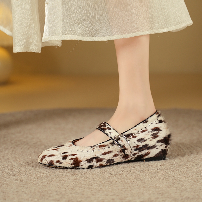 Hot Sale Leopard Horsehair Aut - đánh giá và giá Women Shoes Mk