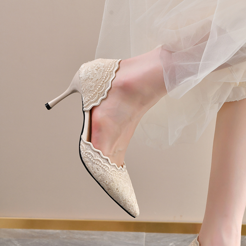 Lace Pointed Toe High Heels Wo - đánh giá và giá Shoes Women Pumps