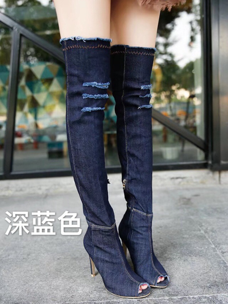 Trend Women Denim Over The Kne - đánh giá và giá Women Shoes Jeans