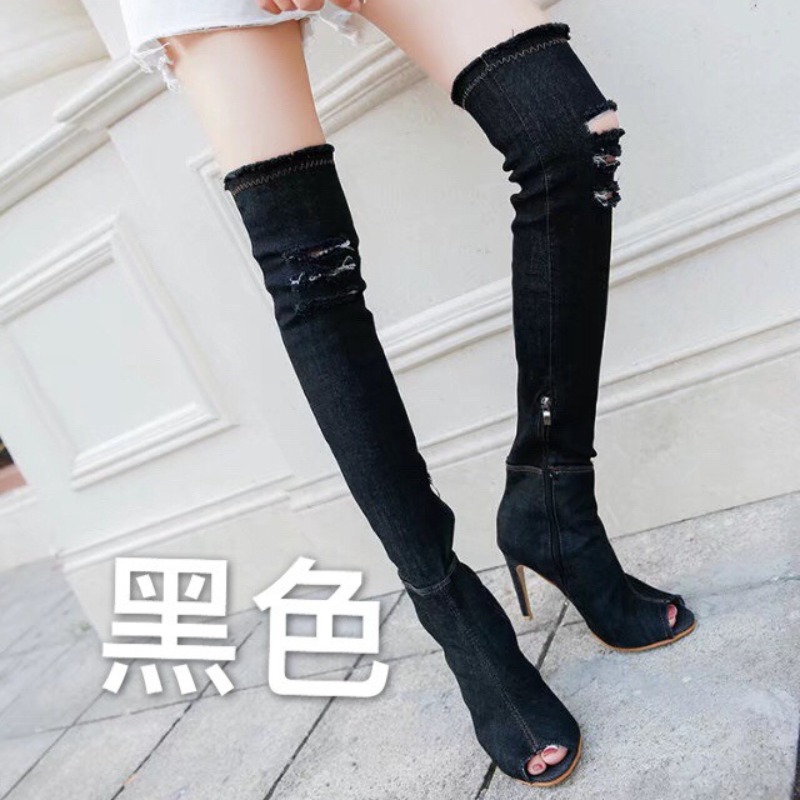 Trend Women Denim Over The Kne - đánh giá và giá Women Shoes Jeans
