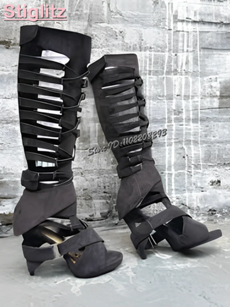 Retro Cross-tied Roman Sandals - đánh giá và giá Strappy Heeled Sandals