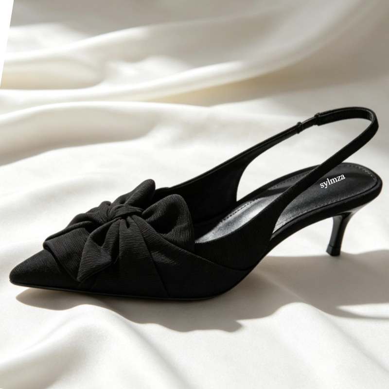 Elegant Bowknot Pointed Toe Pu - đánh giá và giá Women Shoes Brand