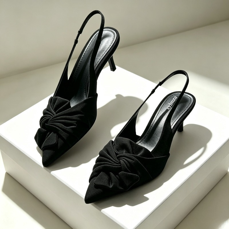 Elegant Bowknot Pointed Toe Pu - đánh giá và giá Women Shoes Brand